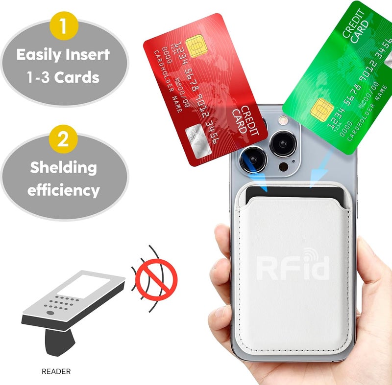 WALLFID Mag-Safe Wallet Leather Compatible with iPhone 15/14/13/12 Pro/Max/Plus/Mini,RFID Card Holder with Mag-Safe Magnet - Image 3