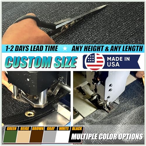 ColourTree 6' x 50' Grey Fence Privacy Screen Windscreen Cover Fabric Shade Tarp Netting Mesh Cloth - Commercial Grade 170 GSM - Cable Zip Ties Included - We Make Custom Size - Image 2