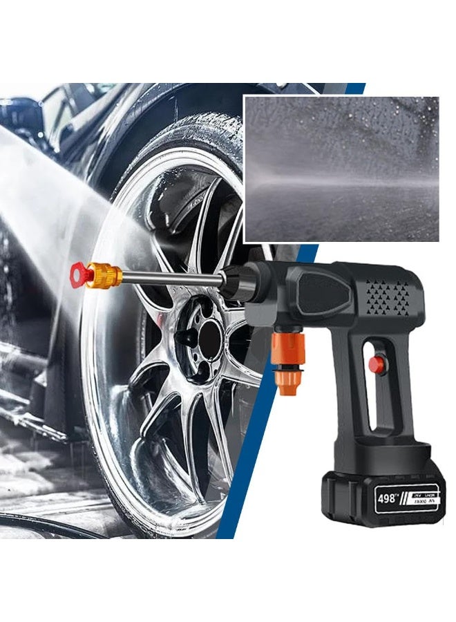 High-Pressure Washer Gun, 24V Portable Design with Rechargeable Battery, Bottle, Hose and Nozzles for Car Washing, Flower Watering, Floor Cleaning - Image 5