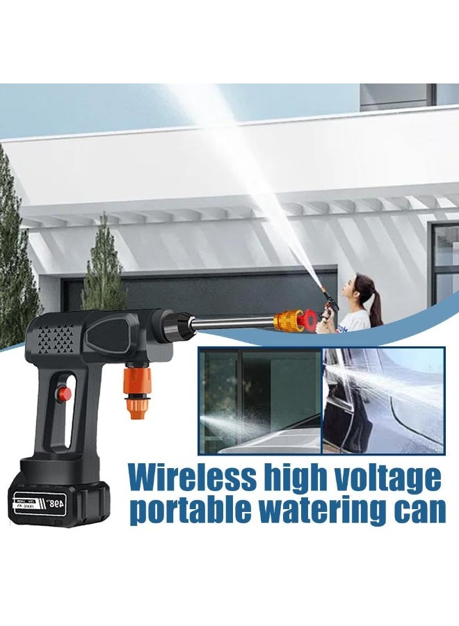 High-Pressure Washer Gun, 24V Portable Design with Rechargeable Battery, Bottle, Hose and Nozzles for Car Washing, Flower Watering, Floor Cleaning - Image 4