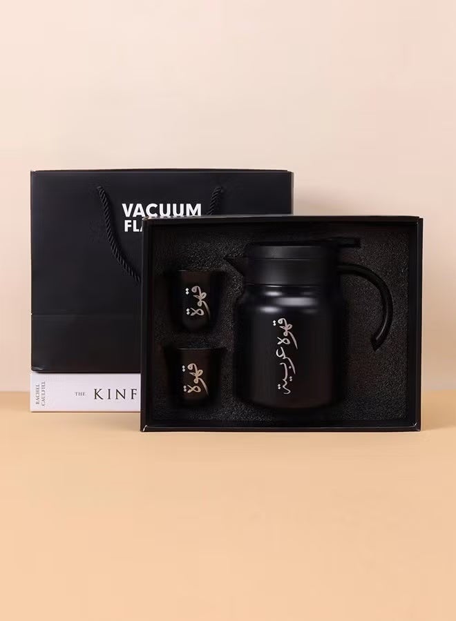 Arabic Coffee Pot and Coffee Cup Set Complete Travel Set — 2 vacuum packs with 2 cups each, compact design that fits in bags. - Image 2