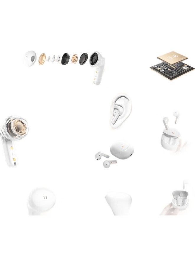 havit [5,000+ Positive Reviews] True Wireless Bluetooth Earbuds Semi In-Ear Sports Noise-Cancelling Deep Bass Music Gaming Low Latency Compatible With Huawei Apple Phones E9 Pink - Image 1