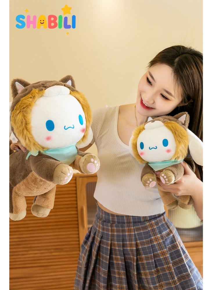 SHABILI Soft Crystal Velvet Plush Doll Toy for Girls and Baby, Cute Hooded Stuffed Dolls with PP Cotton Filling for Hugging Sleeping and Home Decor, 35cm Cuddle Gift for Kids and Plush Lovers in Daily Use - Image 2