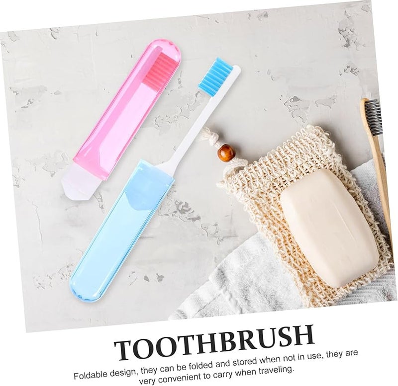 4Pcs Portable Travel Toothbrush Soft Bristles Folding Design Camping Outdoor Use Compact Easy Store - Image 5