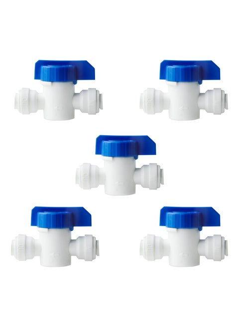 iSpring ABV1KX5 Inline Ball Valve with Quick Fitting 14 x 14 Fits Most RO Water Systems White