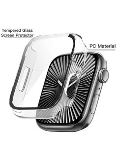 ماركة غير محددة (عبوة من 3 قطع) حافظة متوافقة مع ساعة Apple Watch Series 10-46 مم، واقي شاشة مدمج رفيع من الزجاج المقوى عالي الدقة، غطاء بديل شامل لساعة iwatch S10 2024  - Image 4