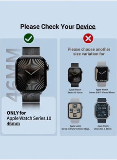 ماركة غير محددة (عبوة من 3 قطع) حافظة متوافقة مع ساعة Apple Watch Series 10-46 مم، واقي شاشة مدمج رفيع من الزجاج المقوى عالي الدقة، غطاء بديل شامل لساعة iwatch S10 2024  - Image 5