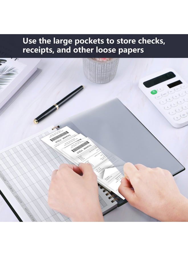 Hautoco Accounting Ledger Book A5 Ledger Books for Small Business Bookkeeping Expense Tracker Notebook for Home Budget Tracking Personal Finance Log Journal 8.3 x 6.2'', Black - Image 5