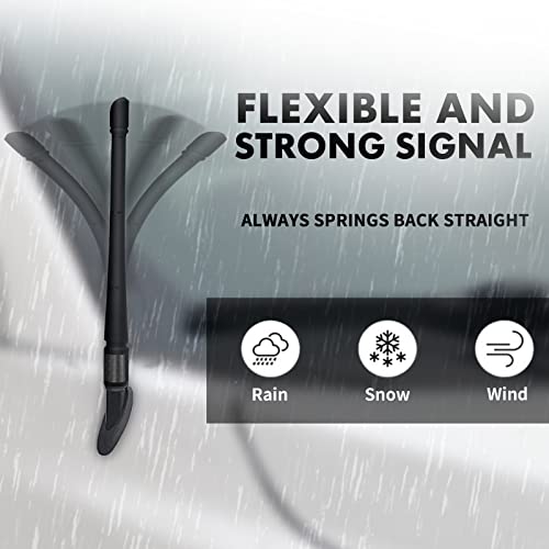 GZSH Antennas for Ford F150 (2009-2026) 7 Inch Rubber Antenna Replacement Car Wash-Proof Radio Antenna Truck Short Antenna Ford F150 Accessories Carbon Fiber - Image 2