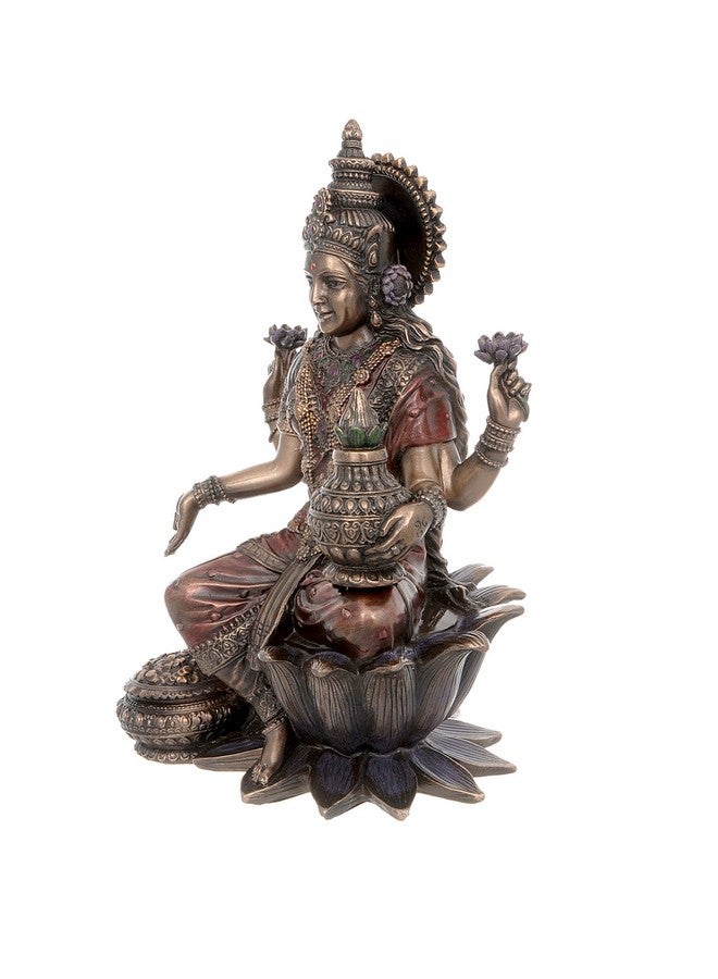 Aone India Idol Bonded Bronze Poly Resin Idol Laxmi Ganesh Murti 7 Inches - Image 3