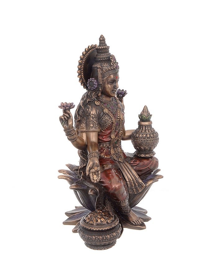 Aone India Idol Bonded Bronze Poly Resin Idol Laxmi Ganesh Murti 7 Inches - Image 4