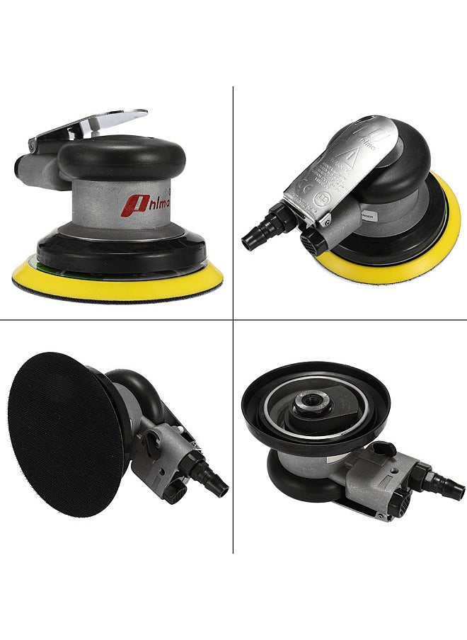 Generic - Pneumatic Tools Polishing Machine 5 Inch Round Polished Grinding Hand Tool Air Sander Sandpaper Random Orbital Grinder - Image 1