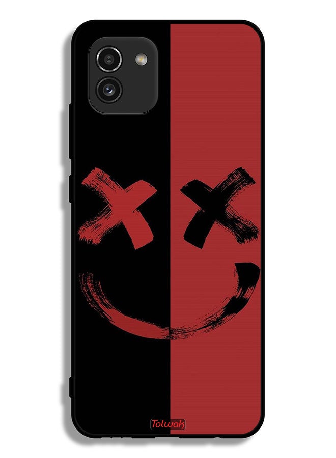 Tolwak Samsung Galaxy A03 Protective Case Cover Marshmallow Art Pattern - Image 1