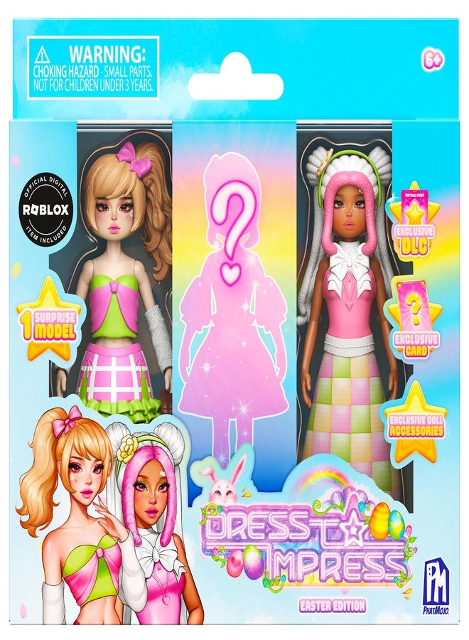 PhatMojo Dress to Impress - Mystery Models- Small Dolls 3-Pack - Easter Edition - Series 3 - Includes Roblox DLC Code - Officially Licensed Collector Set - Image 1