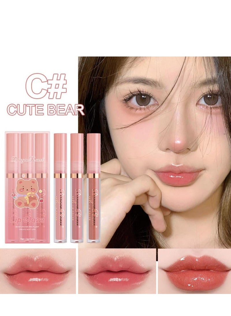 SYOSI 6 PCS Plumping Liquid Lipstick Set Hydrating and Moisturizing Lip Oil  No-Sticky Not Fade Gloss Pink Red Makeup Gift Kit for Girls and Women - Image 4