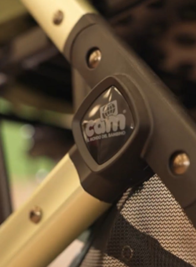 cam عربة أطفال كومباس - خضراء، من 0 إلى 4 سنوات مع إطار من الألومنيوم، وحزام أمان بخمس نقاط - Image 4