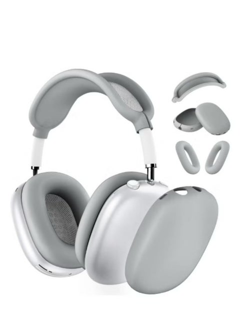 BEILINGDUN Silicone Cases Suitable for Apple AirPods Max 3-in-1 Headphones Anti-Scratch Ear Cups Cover Headband Cover and Ear Pad Protector Case Skin Accessories (Grey)