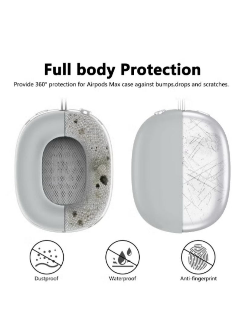 BEILINGDUN BEILINGDUN Silicone Cases Suitable for Apple AirPods Max 3-in-1 Headphones Anti-Scratch Ear Cups Cover Headband Cover and Ear Pad Protector Case Skin Accessories (Grey)  - Image 2