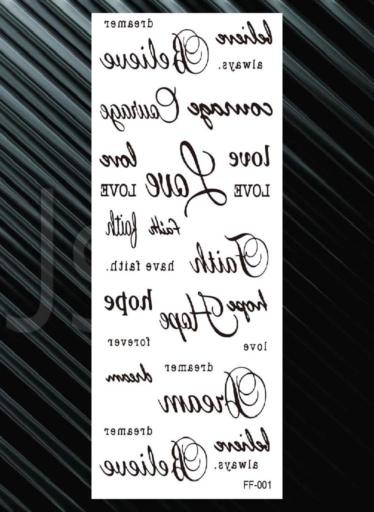 Small Endless Fake Temporary Tattoos For Women Girls Black Letters Character Tattoo Sticker English Word Waterproof Tatoo Finger