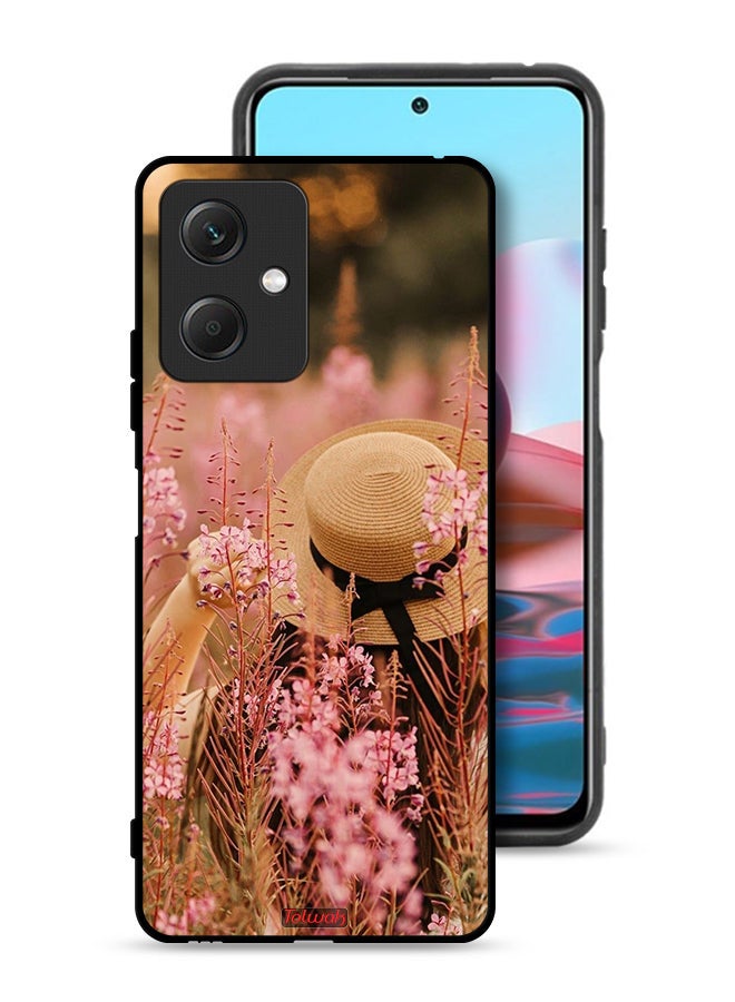 Tolwak Xiaomi Redmi Note 12 Protective Case Cover Hat Girl In Flowers - Image 1
