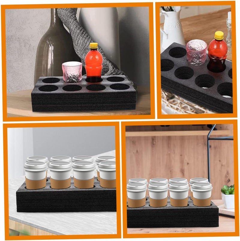 2pcs Coaster Drink Carrier Tray Cup Holder Coffee Mug Holder for Serving Tray Beverage Takeout - Image 2