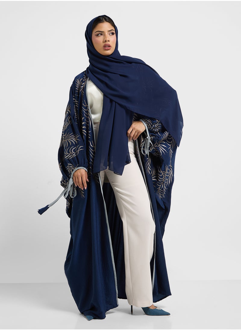 hayas closet Embroidered Cape Sleeve Abaya  - Image 1
