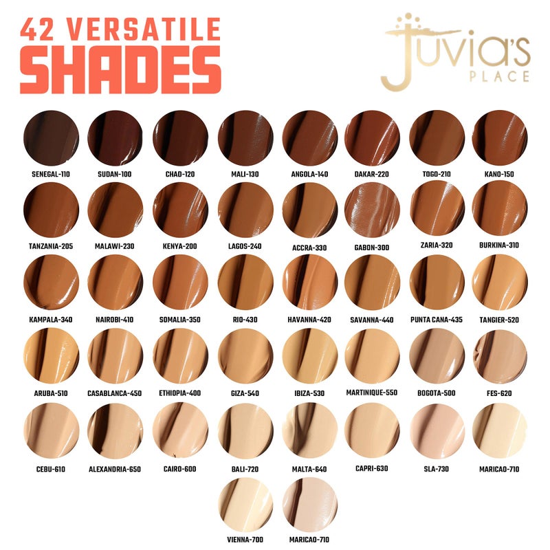 Juvia's Place I Am Magic Velvety Matte Liquid Foundation 200 - Kenya - Deep Dark w/Warm Golden Undertone, Makeup Foundation Full Coverage, Lightweight, Long Wear, Velvety Matte Finish - Image 3