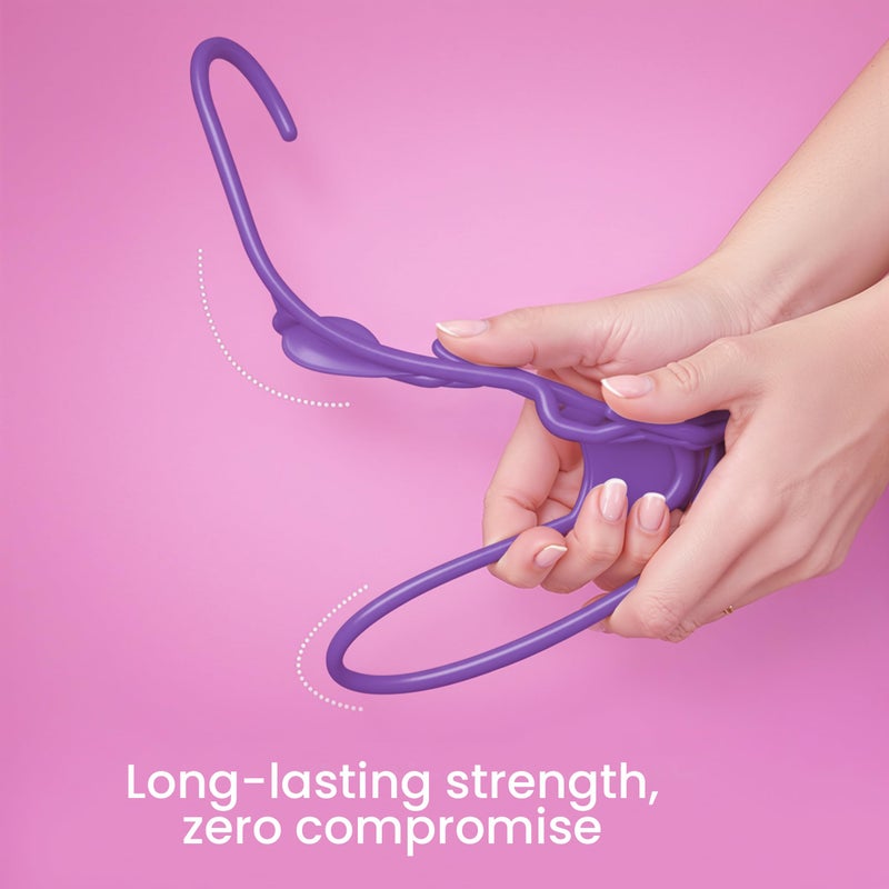 Utopia Home Plastic Hangers 50 Pack - Perfect Space Saving Clothes Hanger - Durable and Strong - Perfect Closet Organizers with Shoulder Grooves (Purple) - Image 4