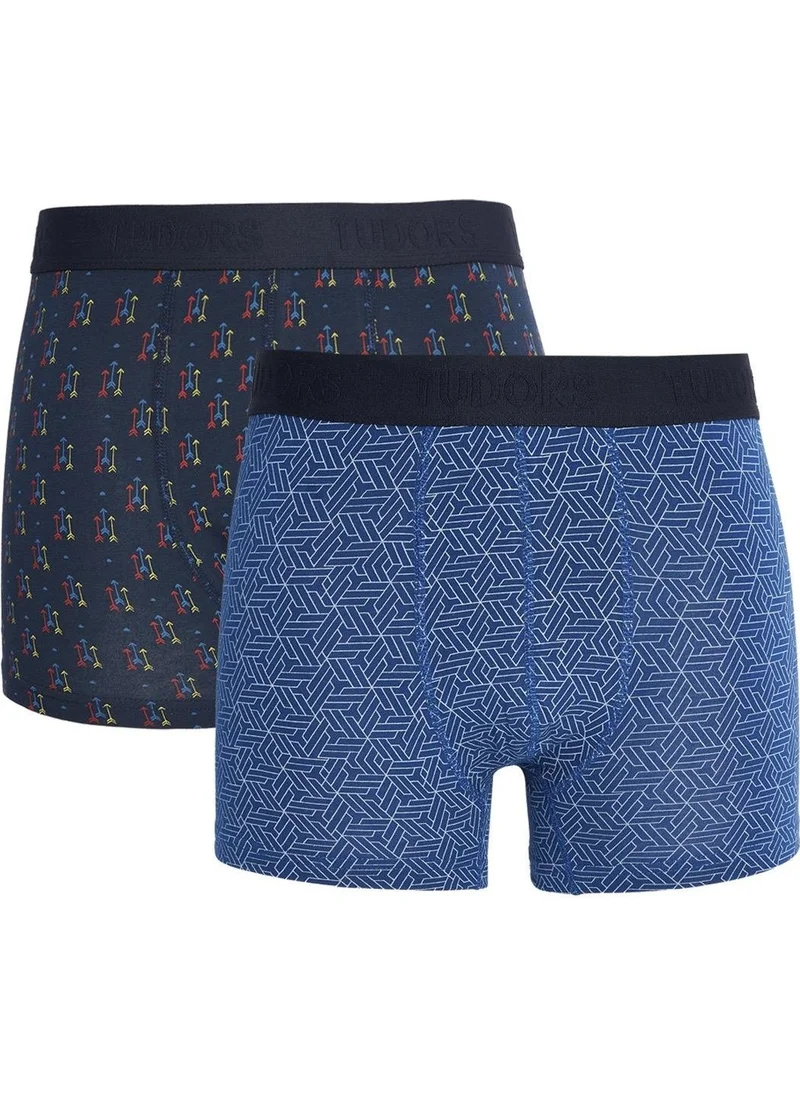 Tudors Men's 2-Piece Cotton Lycra Flexible Fabric Boxer