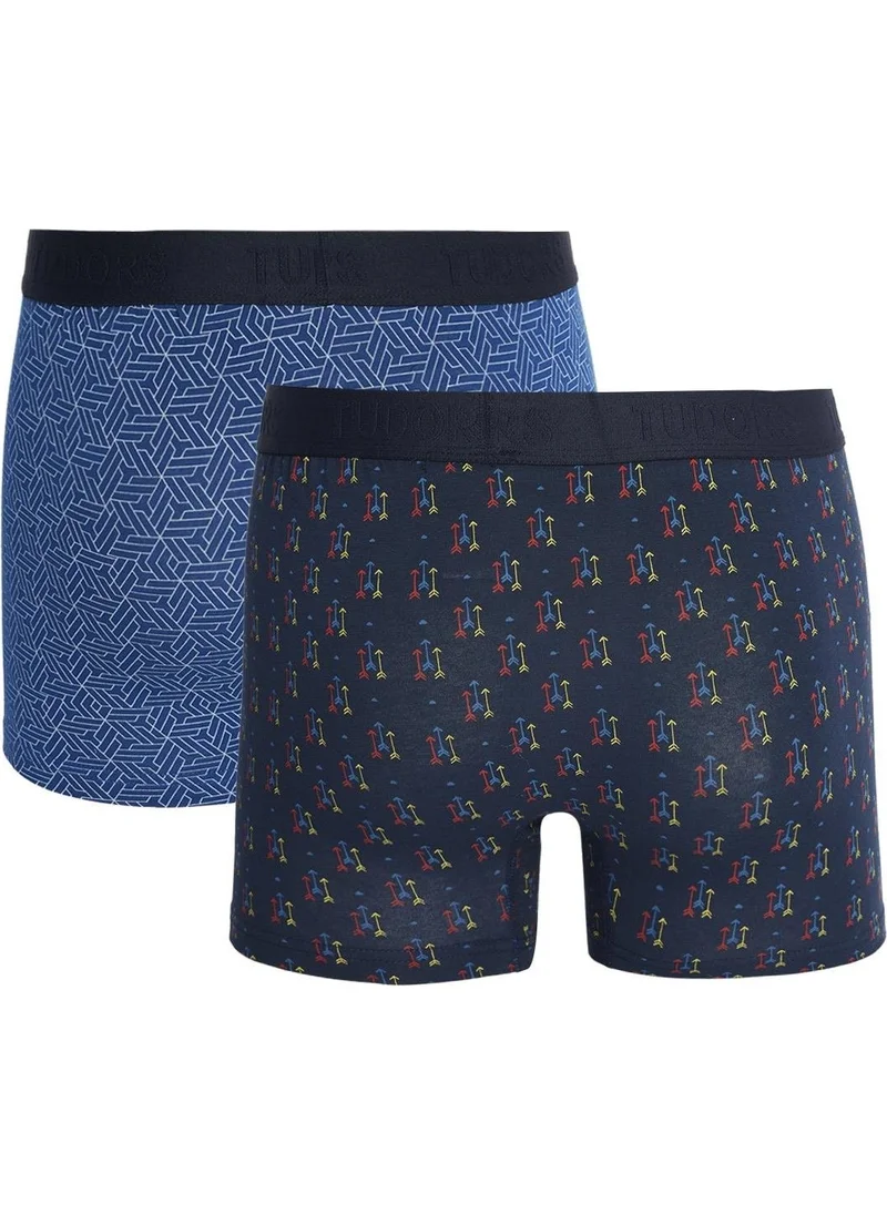 Tudors Men's 2-Piece Cotton Lycra Flexible Fabric Boxer
