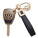 CACARLIKE for Jeep Key Fob Cover with Leather Lanyard Car Key Fob Case Compatible with Jeep Wrangler Compass 20072018Dodge Ram Durango Smart Key Protector Holder - Image 2