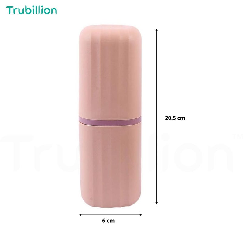 TRUBILLION BrushVault - حامل فرشاة أسنان على شكل كبسولة وحافظة، منظم سفر لمعجون الأسنان، فرش المكياج، الشفرات، مثالي للسفر، التخييم، المنزل، المدرسة، الصالة الرياضية، السيارة، متعدد الألوان (2) - Image 4