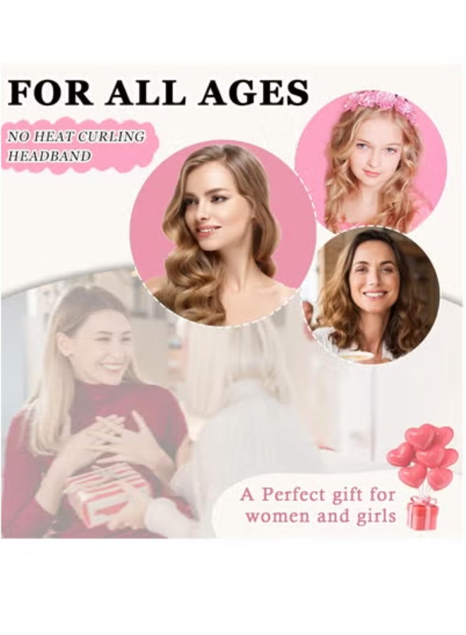 general No Heat Curling Headband, 70" Soft Hair Curlers to Sleep In Overnight Curls Headband, No Heat Hair Curler Ribbon Curl Wrap for Long Hair Rollers, 9 PCS Curling Rods Set with Yoga Strap - Image 4
