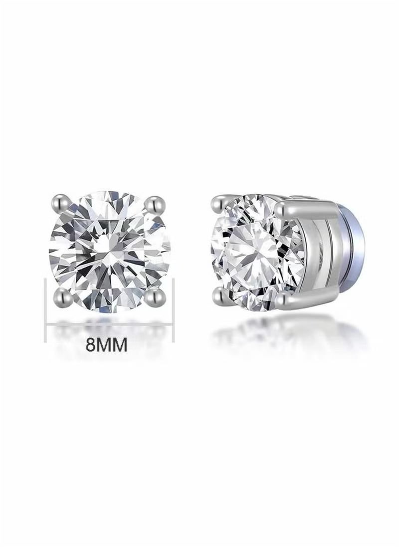 Generic Magnetic Stud Earrings for Men & Women – 8mm Non-Piercing Stainless Steel Hypoallergenic Earrings, 1 Pair  - Image 4