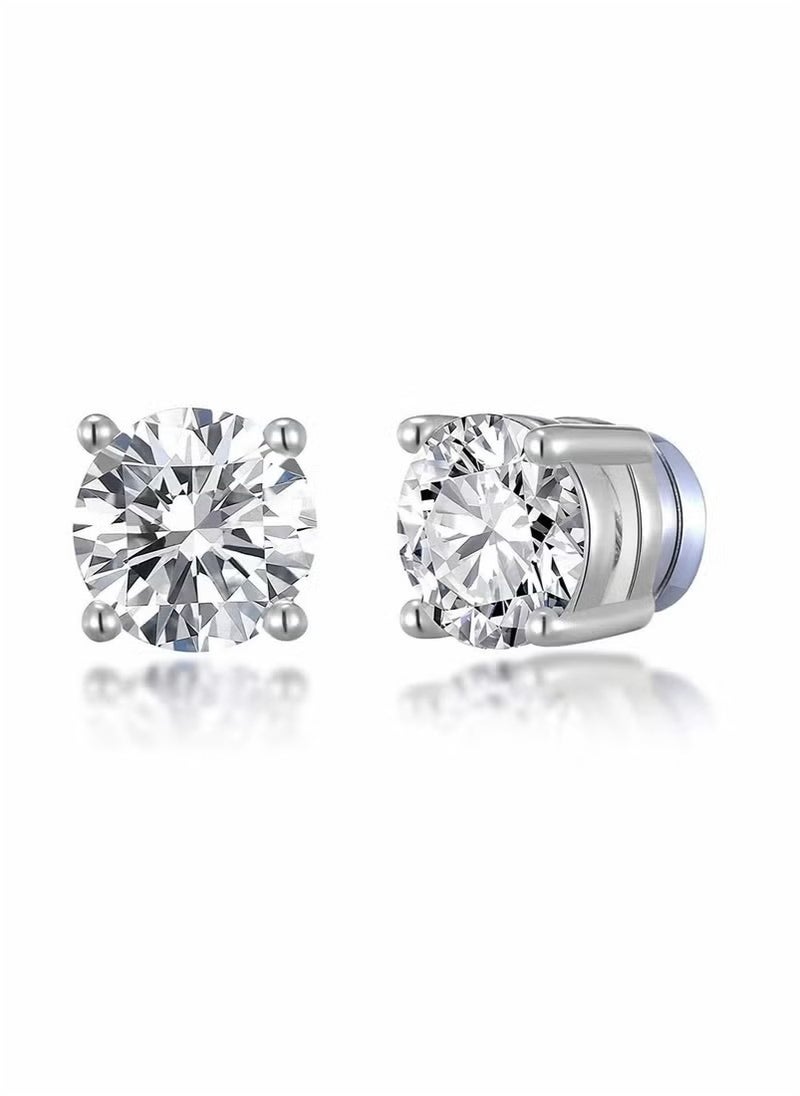 Generic Magnetic Stud Earrings for Men & Women – 8mm Non-Piercing Stainless Steel Hypoallergenic Earrings, 1 Pair  - Image 1