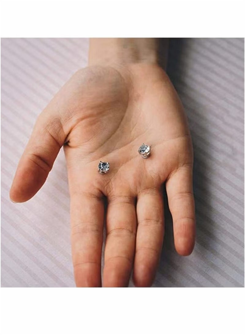 Generic Magnetic Stud Earrings for Men & Women – 8mm Non-Piercing Stainless Steel Hypoallergenic Earrings, 1 Pair  - Image 3