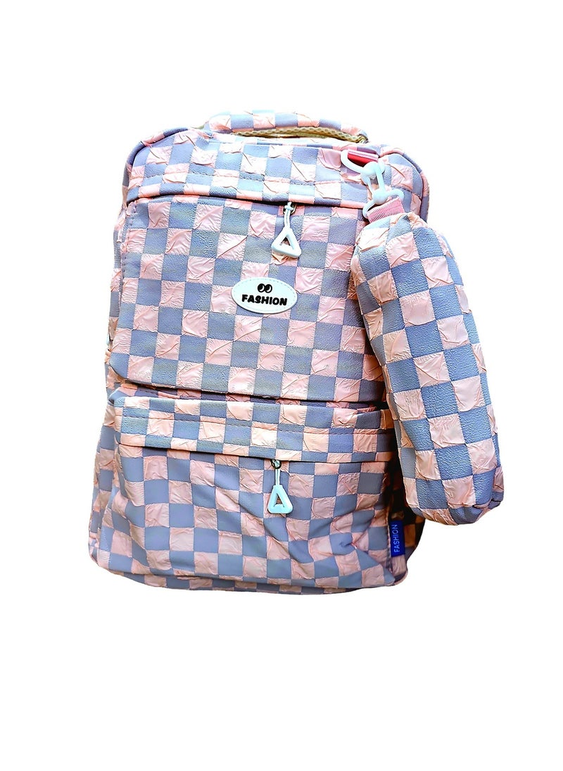 Generic Large Capacity Multifunctional Casual Waterproof Double Shoulder School Backpack for Girls Kids with Pencil Case and Gift.  - Image 1