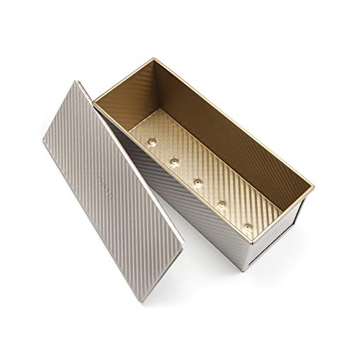 Monfish Large Loaf Pan w Lid Pullman Bread Pan 2.2lb dough Aluminized Steel Commercial Grade Non Stick Loaf Baking Pan - Image 2