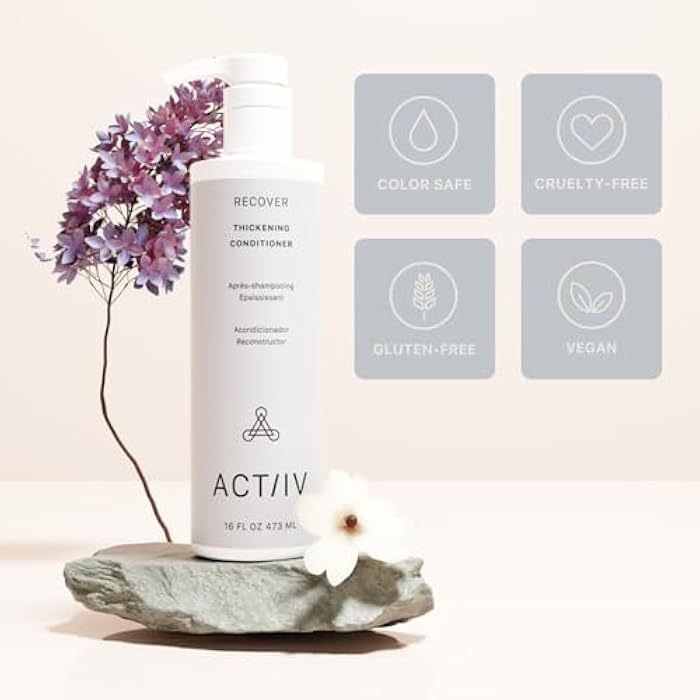 ACTIIV Recover Thickening Conditioner (Unisex) | Supports Optimal Hair Care and Recovery, Strengthens & Hydrates, Promotes Thicker Fuller Hair, Plant-Based, Color-Safe, All Hair Types - Image 5