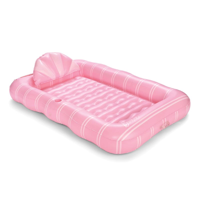FUNBOY and Barbie Tanning Pool Lounger Float, XL 72'' x 48'' Pool Float with Custom Pillow and Large Cup Holder, Perfect for Pool or Backyard. - Image 1