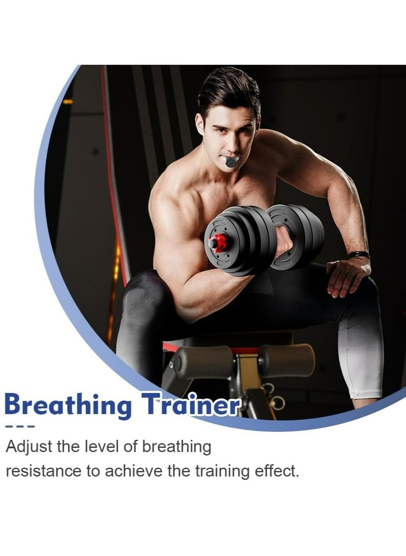 Generic - Breathing Trainer with Adjustable Resistance, Silicone Lung Exercise Device for Respiratory Muscle, Easy to Use & Clean - Image 1