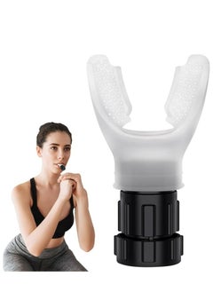 Breathing Trainer with Adjustable Resistance, Silicone Lung Exercise Device for Respiratory Muscle, Easy to Use & Clean
