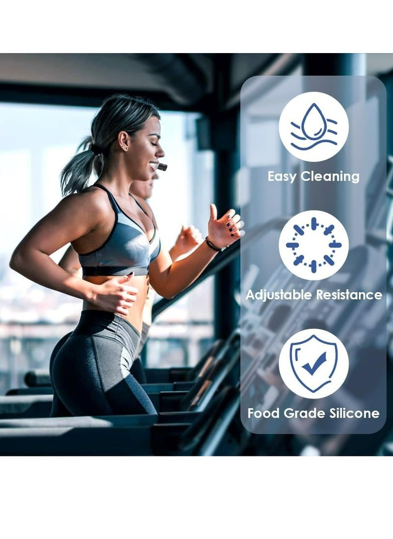 Generic - Breathing Trainer with Adjustable Resistance, Silicone Lung Exercise Device for Respiratory Muscle, Easy to Use & Clean - Image 1