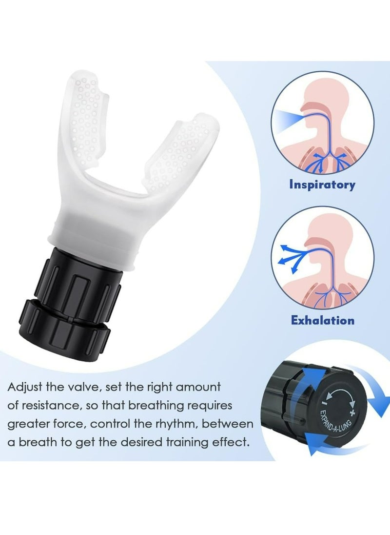 Generic - Breathing Trainer with Adjustable Resistance, Silicone Lung Exercise Device for Respiratory Muscle, Easy to Use & Clean - Image 1