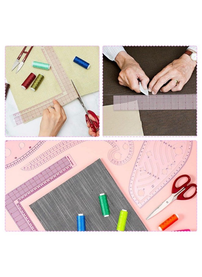 Tenalleys 9 Styles Clear Metric Sewing Ruler Set, Plastic Sew French Curve Ruler for Designers, Pattern Maker, Sewing Templates  - Image 4