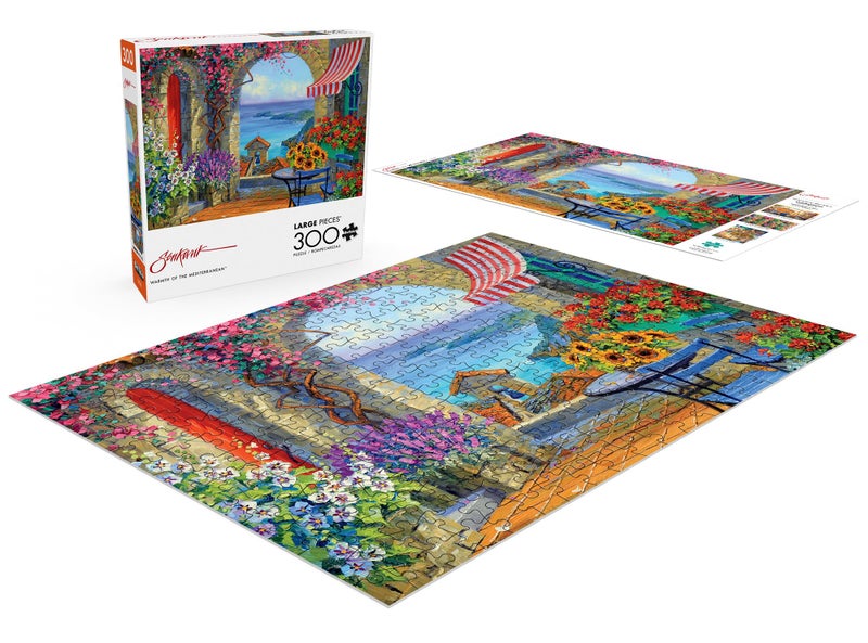 Buffalo Games - Mikki Senkarik - Warmth of The Mediterranean - 300 Piece Jigsaw Puzzle for Adults -Challenging Puzzle Perfect for Game Nights - Finished Size is 21.25 x 15.00 - Image 4
