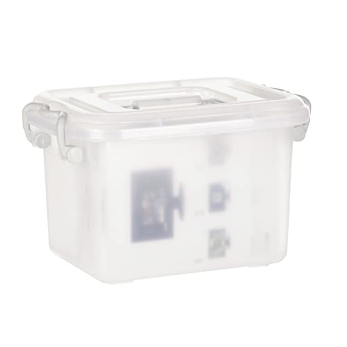 NOW & ZEN 6 Litre (Pack of 2) Plastic Containers Set Multipurpose Stackable Storage Box with Lid & Handle | Dimensions: (LxWxH): (31.5 x 20.5 x 19) cm | Semi-Transparent - Image 5