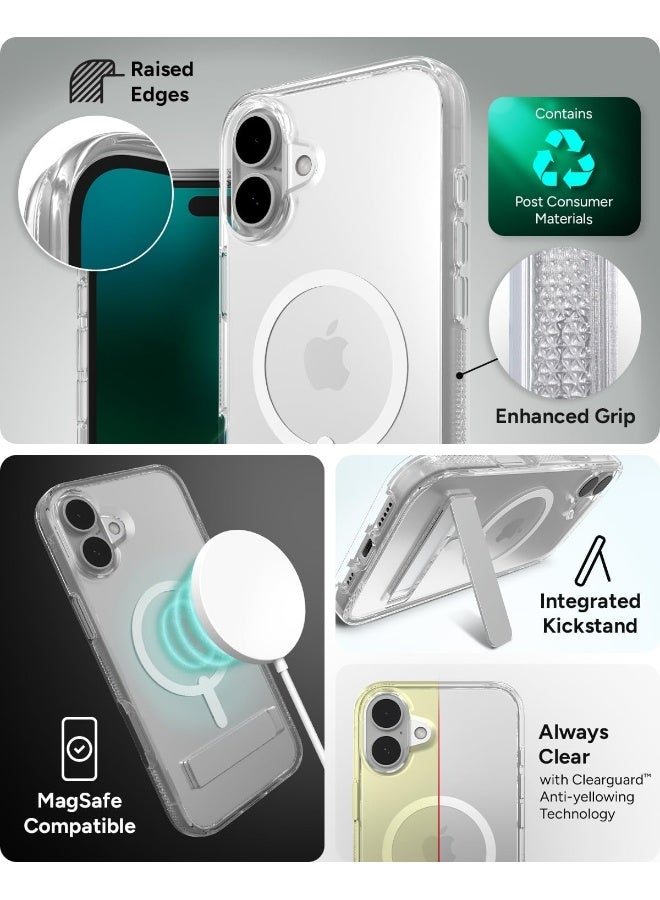 ZAGG Crystal Palace Snap Case with Kickstand for iPhone 16 Plus Clear - Image 5