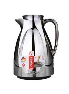 Valk Vacuum Flask with Double Wall Glass (300ml) | Wide Mouth with Anti-Leakage Cap Double Walled Travel Mug | Liter Chrome Color, 04-370  - Image 2