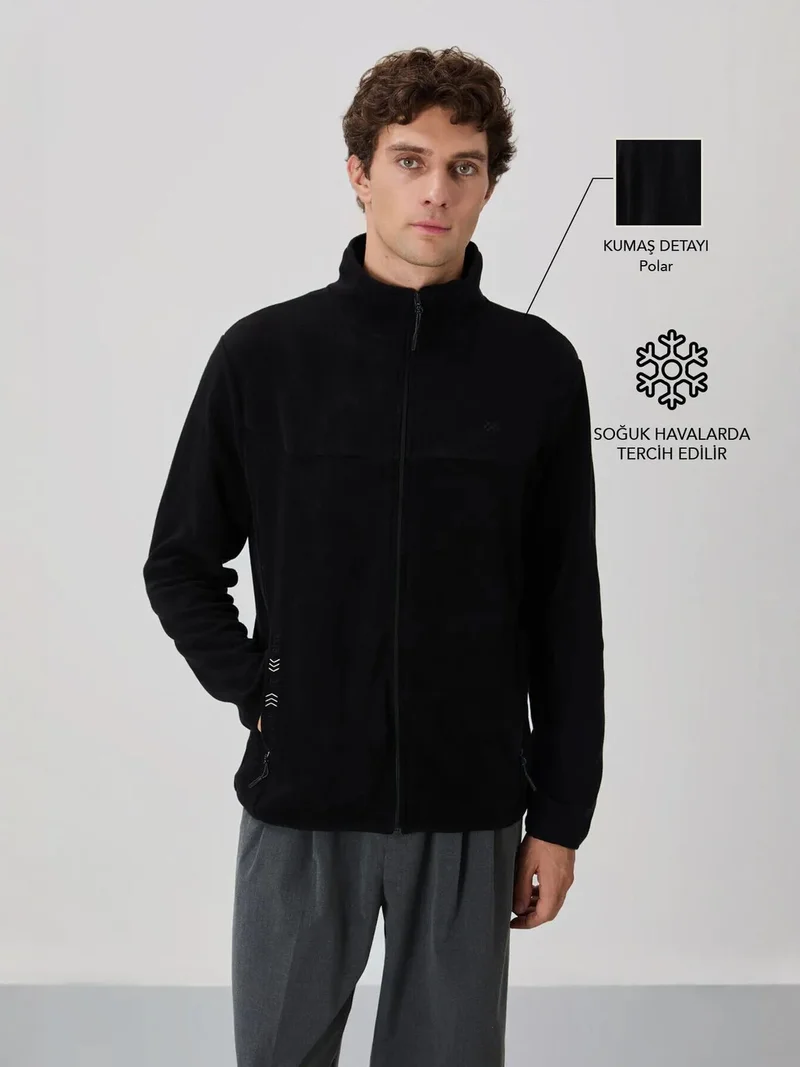 TOMMYLIFE TOMMY Men's Plush Zip-front Sweatshirt